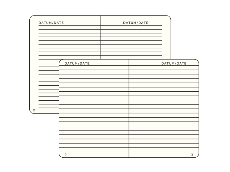 Ruled page sample from the LEUCHTTURM1917 catalog