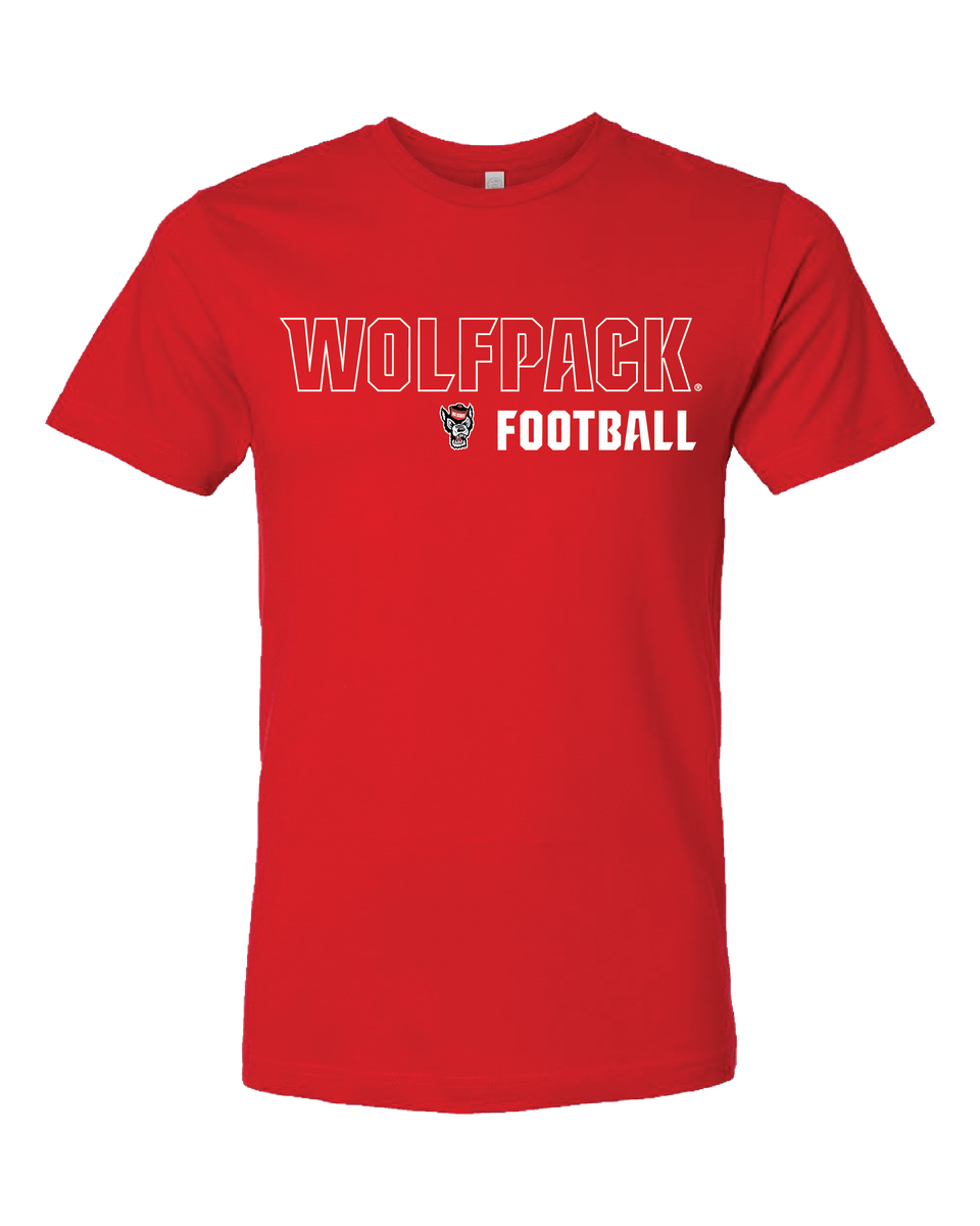 Red NC State Wolfpack Football tee, SP-6647A